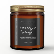 Load image into Gallery viewer, Tobacco & Vanilla All-Natural Scented Candle | 50+ Hour Burn