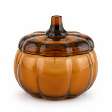Load image into Gallery viewer, Amber Glass Pumpkin Jar | Pumpkin Spice Candle | Limited Fall Collection | 6 oz