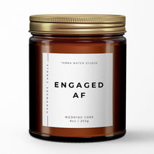 Load image into Gallery viewer, engaged af engagement candle with lid  for couple