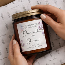 Load image into Gallery viewer, Personalized Engagement Gift For Couple | All-Natural Scented Candle | Custom Engagement Candle