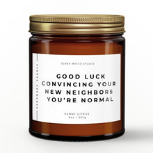 Load image into Gallery viewer, funny housewarming gift scented candle with lid