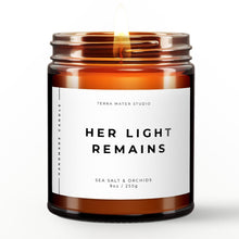 Load image into Gallery viewer, Her Light Remains All-Natural Scented Candle | Sympathy Gift | Condolences Candle