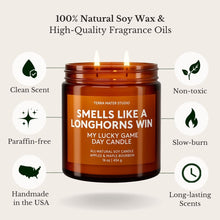 Load image into Gallery viewer, Smells Like A Longhorns Win Lucky Game Day Candle