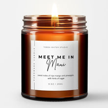 Load image into Gallery viewer, meet me in maui mango pineapple candle
