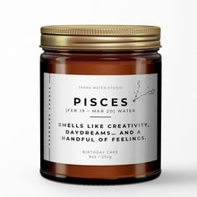 Load image into Gallery viewer, Pisces Candle | Zodiac Signs Gifts | Pisces Birthday Gift | Astrology Gifts