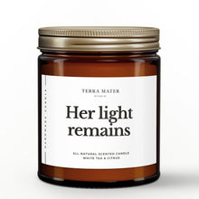 Load image into Gallery viewer, Her Light Remains All-Natural Scented Candle