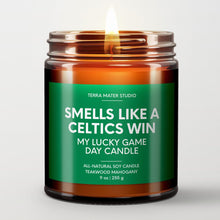 Load image into Gallery viewer, Smells Like A Celtics Win Lucky Game Day Candle | Celtics Merch | 50+ Hour Burn