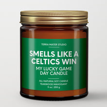 Load image into Gallery viewer, Smells Like A Celtics Win Lucky Game Day Candle | Celtics Merch | 50+ Hour Burn