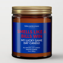 Load image into Gallery viewer, Smells Like A Bills Win Lucky Game Day Candle | Bills Merch | 50+ Hour Burn