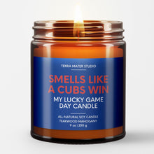 Load image into Gallery viewer, Smells Like A Cubs Win Lucky Game Day Candle | Cubs Merch | 50+ Hour Burn