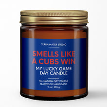 Load image into Gallery viewer, Smells Like A Cubs Win Lucky Game Day Candle | Cubs Merch | 50+ Hour Burn