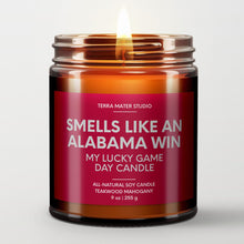 Load image into Gallery viewer, smells like a crimson tide alabama win scented candle