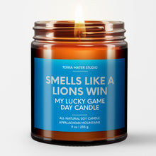 Load image into Gallery viewer, smells like a detroit lions win scented candle