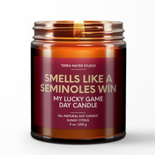 Load image into Gallery viewer, smells like a florida state seminoles win scented candle