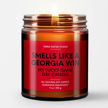 Load image into Gallery viewer, Smells Like A Georgia Win Lucky Game Day Candle | Georgia Merch | 50+ Hour Burn