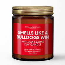 Load image into Gallery viewer, smells like a georgia bulldogs win scented candle with lid