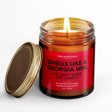 Load image into Gallery viewer, Smells Like A Georgia Win Lucky Game Day Candle | Georgia Merch | 50+ Hour Burn