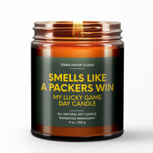 Load image into Gallery viewer, smells like a green bay packers win scented candle