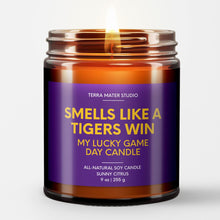 Load image into Gallery viewer, smells like a lsu tigers win scented candle