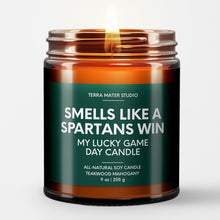 Load image into Gallery viewer, smells like a michigan spartans win scented candle