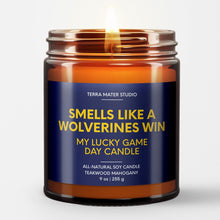 Load image into Gallery viewer, smells like a michigan wolverines win scented candle