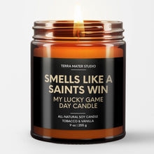 Load image into Gallery viewer, smells like a new orleans saints win scented candle