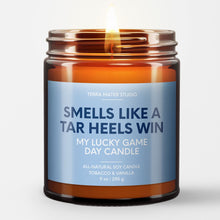 Load image into Gallery viewer, smells like a north carolina tar heels win scented candle