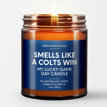 Load image into Gallery viewer, smells like an indianapolis colts win scented candle