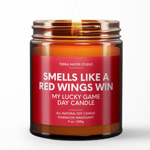Load image into Gallery viewer, smells like detroit red wings win scented candle