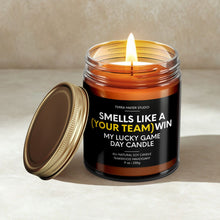 Load image into Gallery viewer, Smells Like 'Your Custom Team' Win | Personalized Candle for Sports Fans