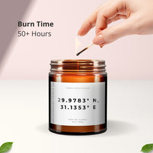 Load image into Gallery viewer, Custom Coordinates Candle | Personalized Gift | Custom Candle