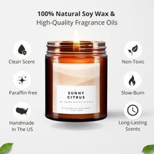 Load image into Gallery viewer, Sunny Citrus All-Natural Scented Candle