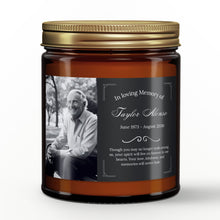 Load image into Gallery viewer, in loving memory condolences gift scented candle with lid on
