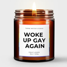 Load image into Gallery viewer, Woke Up Gay Again All-Natural Scented Candle | Funny Candles | LGBTQIA2+ Gifts