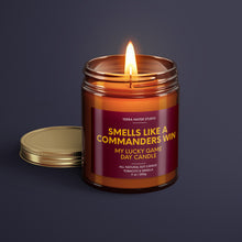 Load image into Gallery viewer, Smells Like A Commanders Win | Washington Lucky Game Day Candle | Soy Wax Candle
