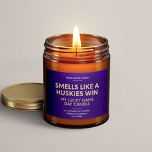 Load image into Gallery viewer, Smells Like A Huskies Win | Washington Lucky Game Day Candle | Soy Wax Candle
