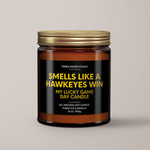 Load image into Gallery viewer, Smells Like A Hawkeyes Win | Lucky Game Day Candle | Soy Wax Candle
