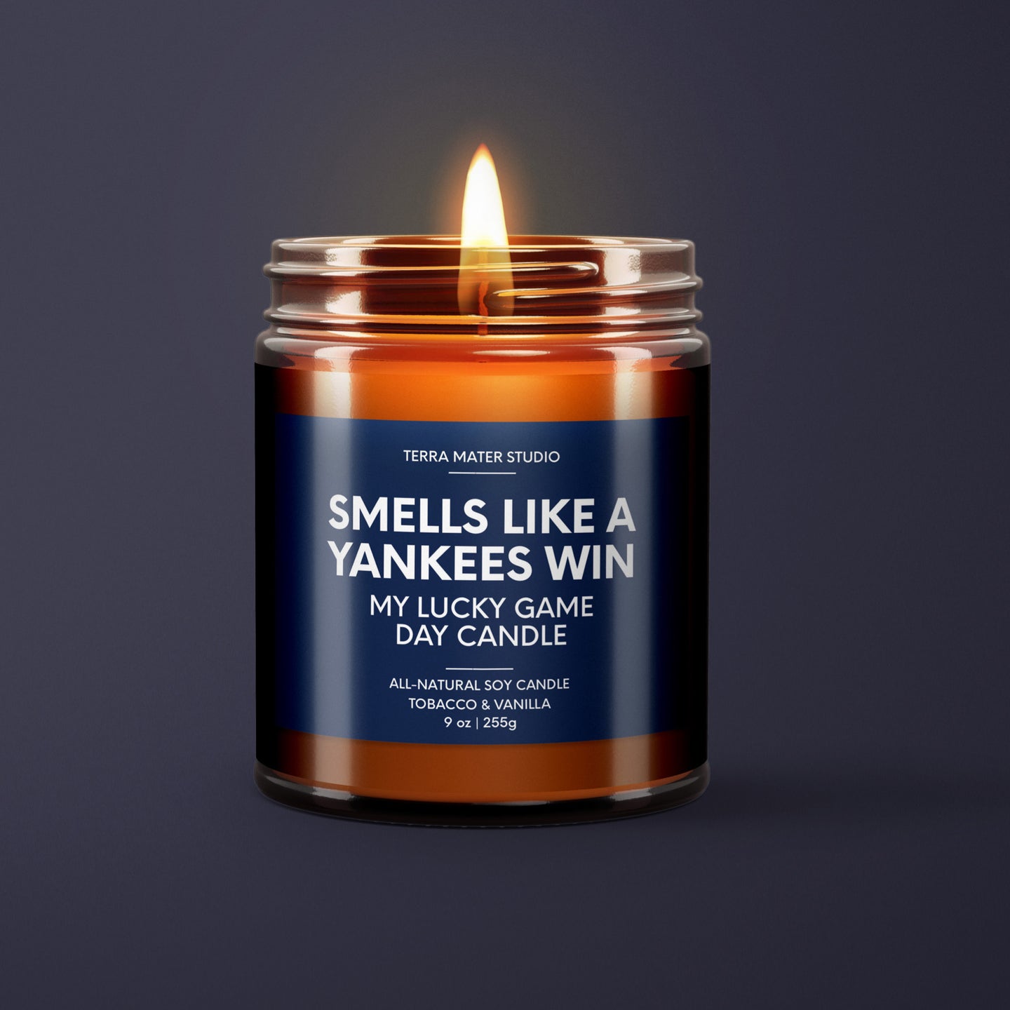 Smells Like A Yankees Win | New York Lucky Game Day Candle | Soy Wax Candle