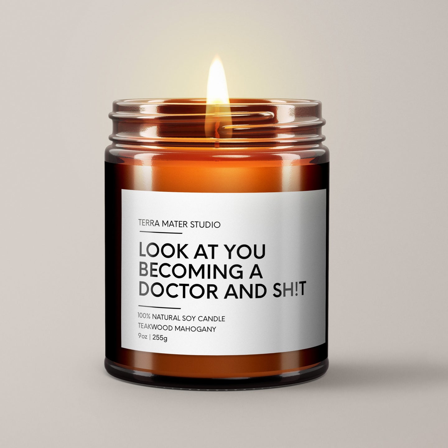 Look At You Becoming A Doctor And Shit Soy Wax Candle | Doctor Gift