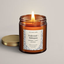 Load image into Gallery viewer, Teakwood Mahogany Soy Wax Candle
