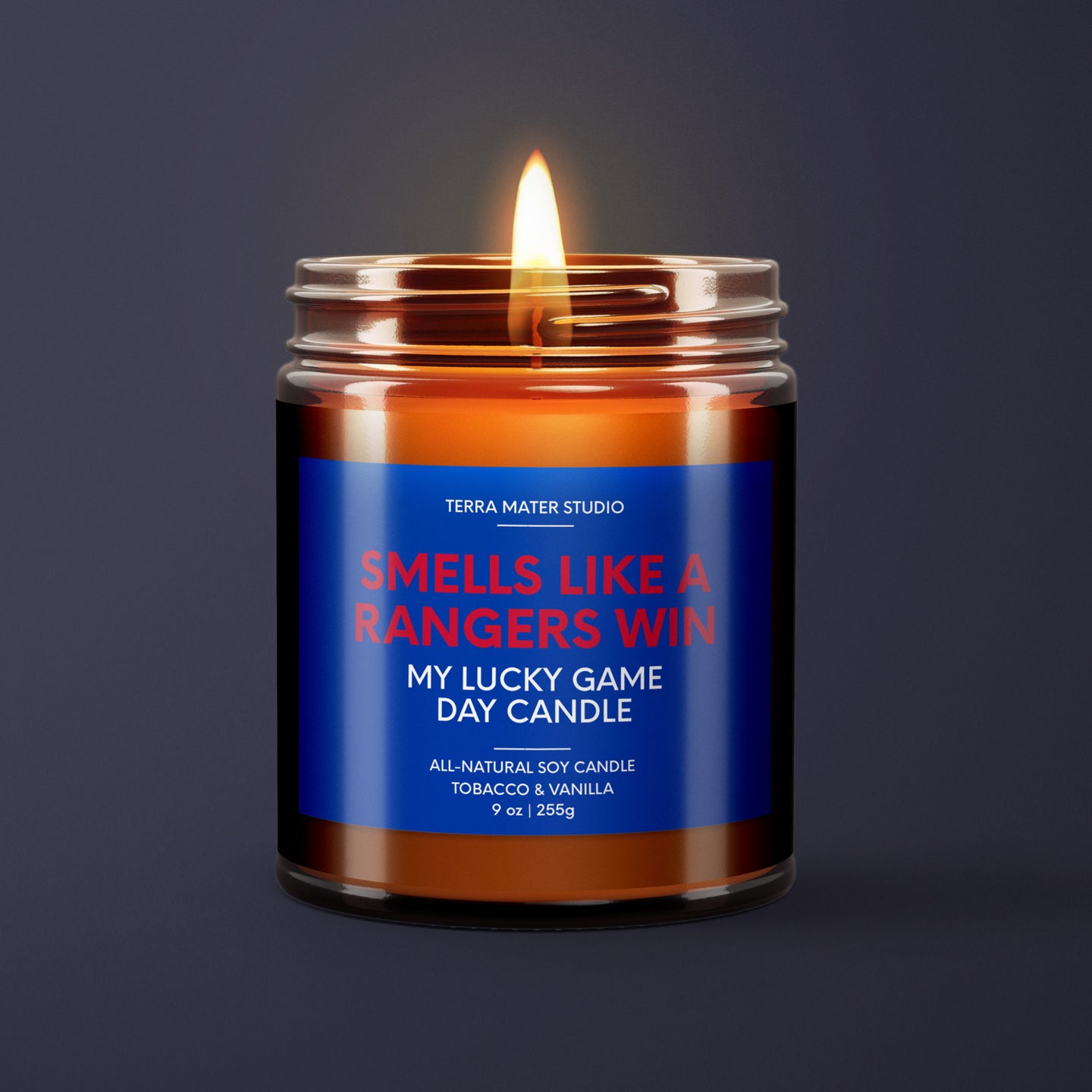 Smells Like A Rangers Win | New York Lucky Game Day Candle | Soy Wax Candle