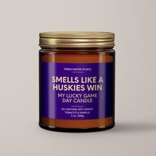 Load image into Gallery viewer, Smells Like A Huskies Win | Washington Lucky Game Day Candle | Soy Wax Candle
