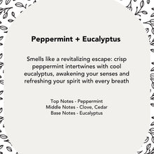 Load image into Gallery viewer, Peppermint + Eucalyptus Soy Wax Candle
