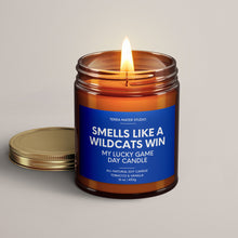 Load image into Gallery viewer, Smells Like A Wildcats Win | Kentucky Lucky Game Day Candle | Soy Wax Candle
