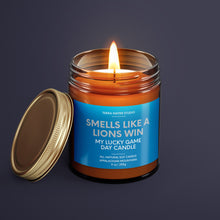 Load image into Gallery viewer, Smells Like A Lions Win | Detroit Lucky Game Day Candle | Soy Wax Candle
