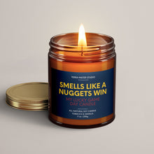 Load image into Gallery viewer, Smells Like A Nuggets Win | Denver Lucky Game Day Candle | Soy Wax Candle
