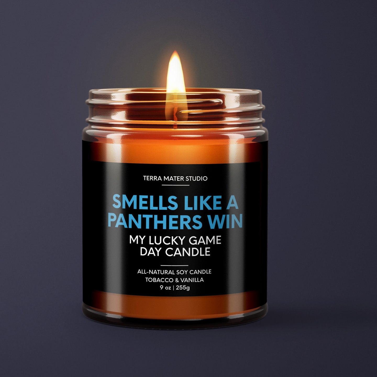 Smells Like A Panthers Win | Carolina Lucky Game Day Candle | Soy Wax Candle