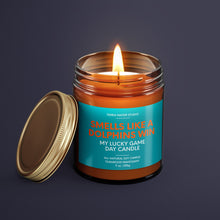 Load image into Gallery viewer, Smells Like A Dolphins Win | Miami Lucky Game Day Candle | Soy Wax Candle
