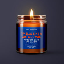 Load image into Gallery viewer, Smells Like A Gators Win | Florida Lucky Game Day Candle | Soy Wax Candle
