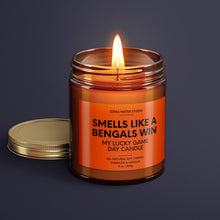 Load image into Gallery viewer, Smells Like A Bengals Win | Cincinnati Lucky Game Day Candle | Soy Wax Candle
